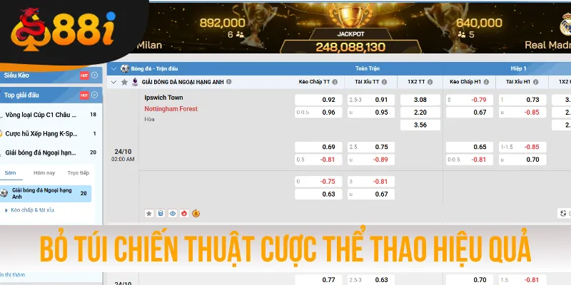 Bỏ túi chiến thuật cược thể thao online hiệu quả